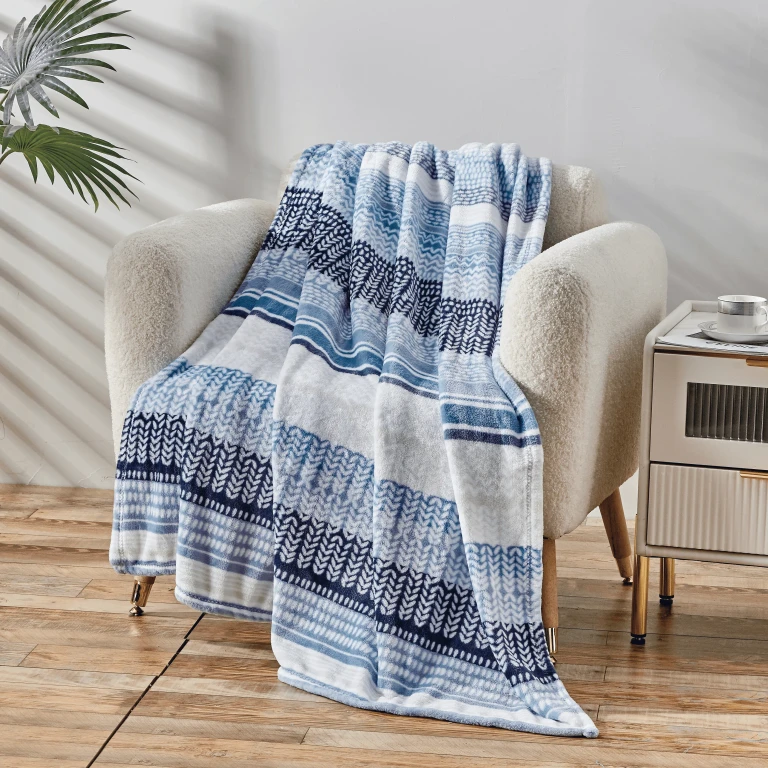 50" x 70" Decorative Flannel Fleece Throw Blanket