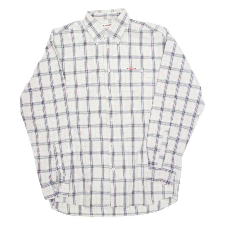 LEE COOPER Mens Shirt Grey Check Long Sleeve S