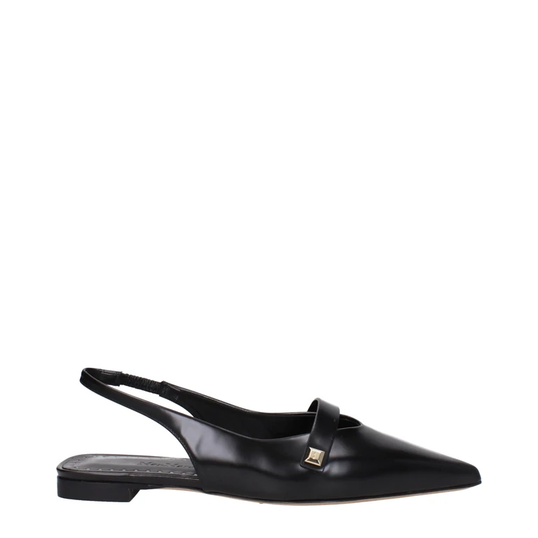 Max Mara Black Leather Ballet Flats - Women