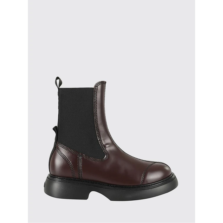 Recycled Leather Chelsea Boots with Chunky Rubber Sole (S2620095FONDANT)
