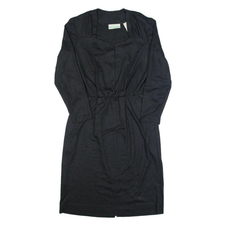 WILLOW RIDGE Womens Pencil Dress Black 90s Long Sleeve Long M