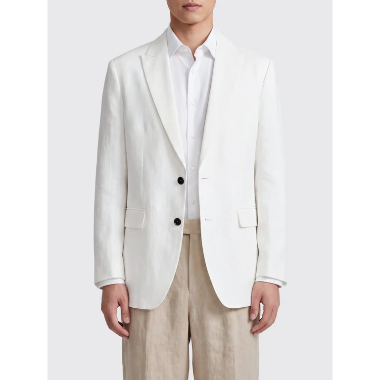 Two-Button Single-Breasted Cotton Blazer (MQ9867292C001)