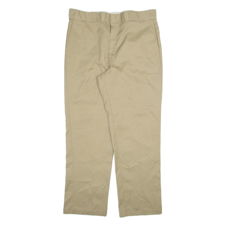 DICKIES 874 Workwear Mens Trousers Beige Regular Straight W38 L32