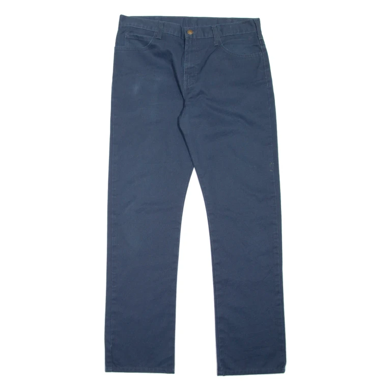 DICKIES Workwear Womens Trousers Blue Slim Straight W33 L32