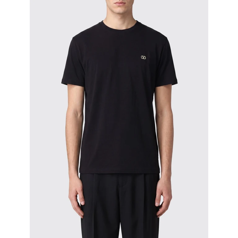 VLogo Signature Cotton T-shirt with Contrasting Logo (MG10VBMM0NO)