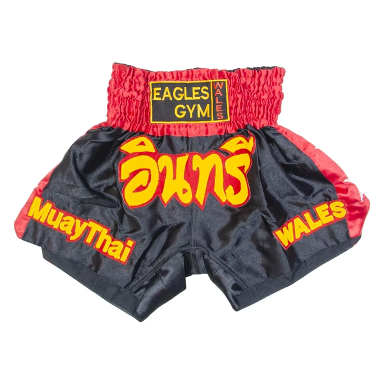 Muay Thai Boxing Mens Sports Shorts Black S W22