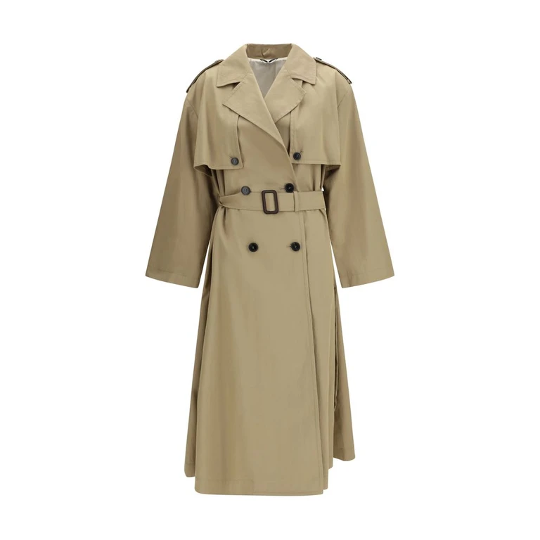 Max Mara Beige Cotton Trench Coat Clothing - Women