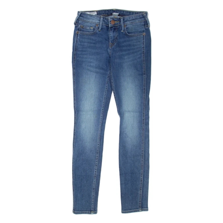 TRUE RELIGION Halle Womens Jeans Blue Slim Skinny Stone Wash W24 L28