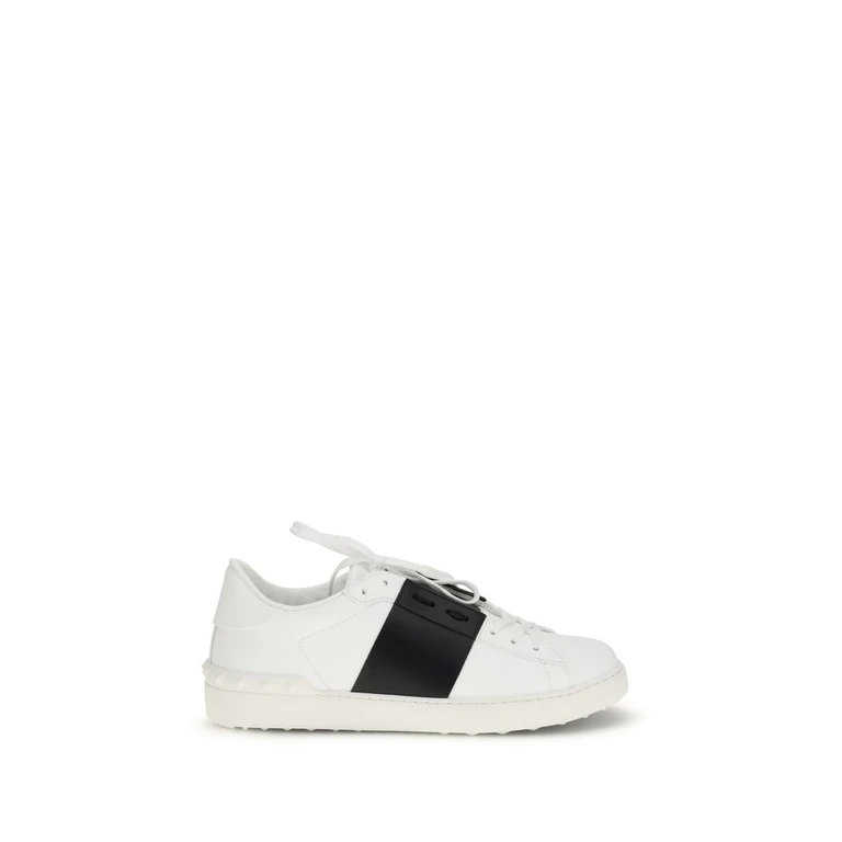 Valentino Garavani White Calf Leather Bos Taurus Low Top Sneakers - Men