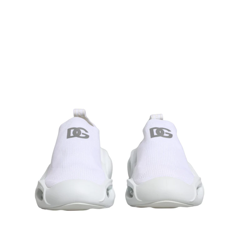 Dolce & Gabbana White Slip On Wave Low Top Sneakers Shoes Polyester Viscose - Women