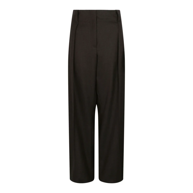 High-Waisted Wool Pants