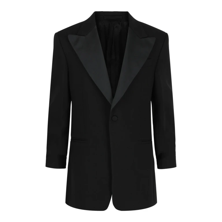 Silk Peaked Lapel Blazer