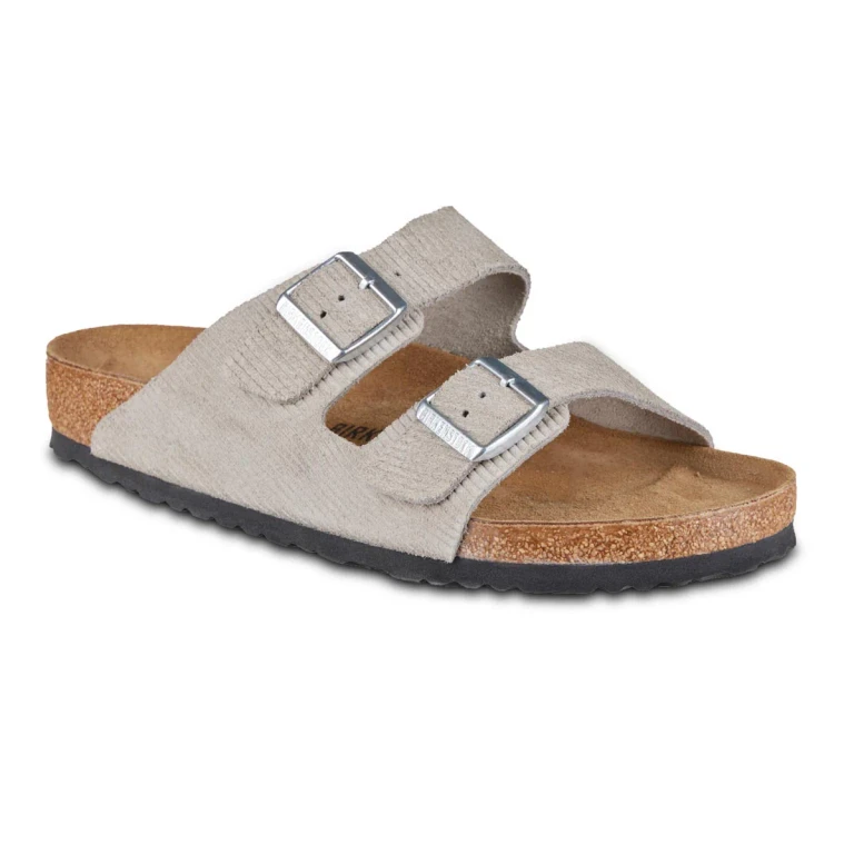 Arizona Suede Embossed Corduroy Stone Coin Sandals