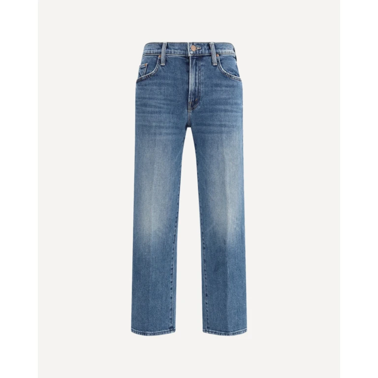 MOTHER DENIM Mid Rise Rambler Zip Ankle Fray Jeans Female 28
