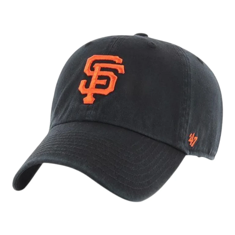 Clean Up San Francisco Giants Strapback Hat - Black Adjustable Cap