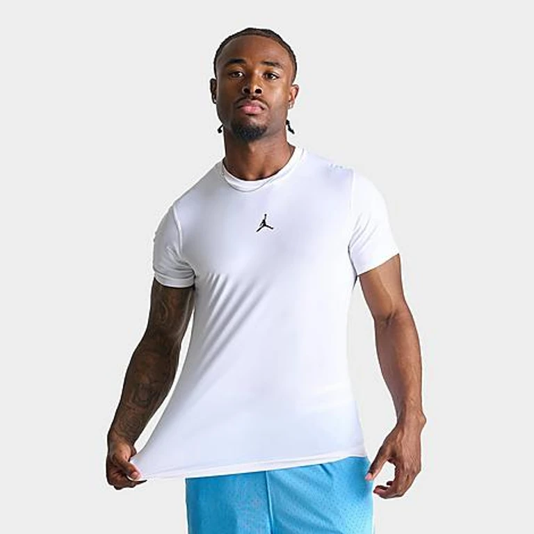 Jordan Men's Sport Dri-FIT Compression Top in White/Black Size: Small