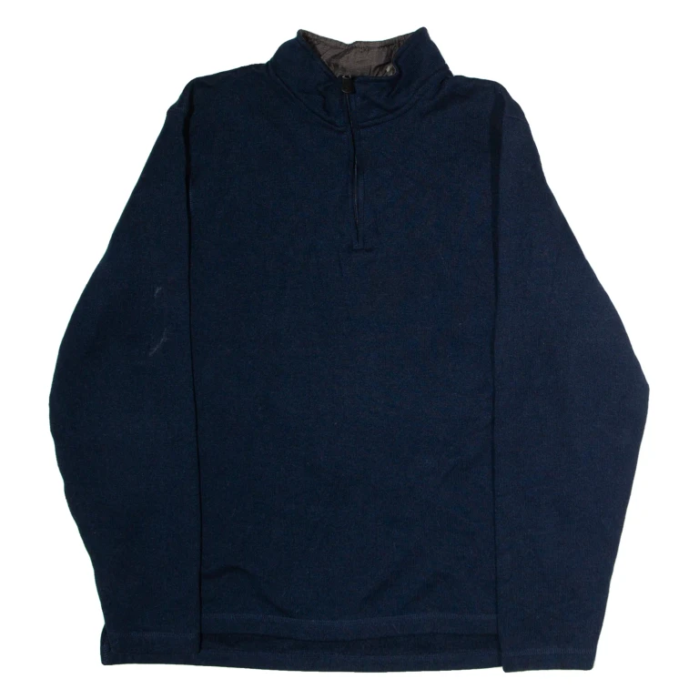 WRANGLER Mens Fleece Blue 1/4 Zip L