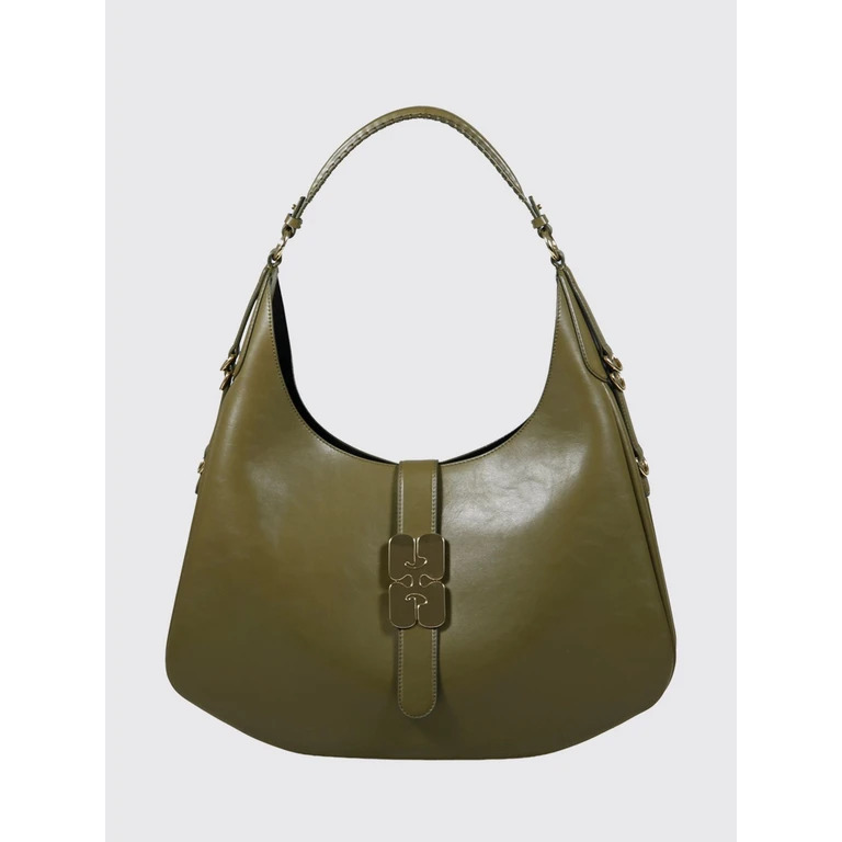 Large Kat Recycled Leather Shoulder Bag with Butterfly Logo (C1040020838)