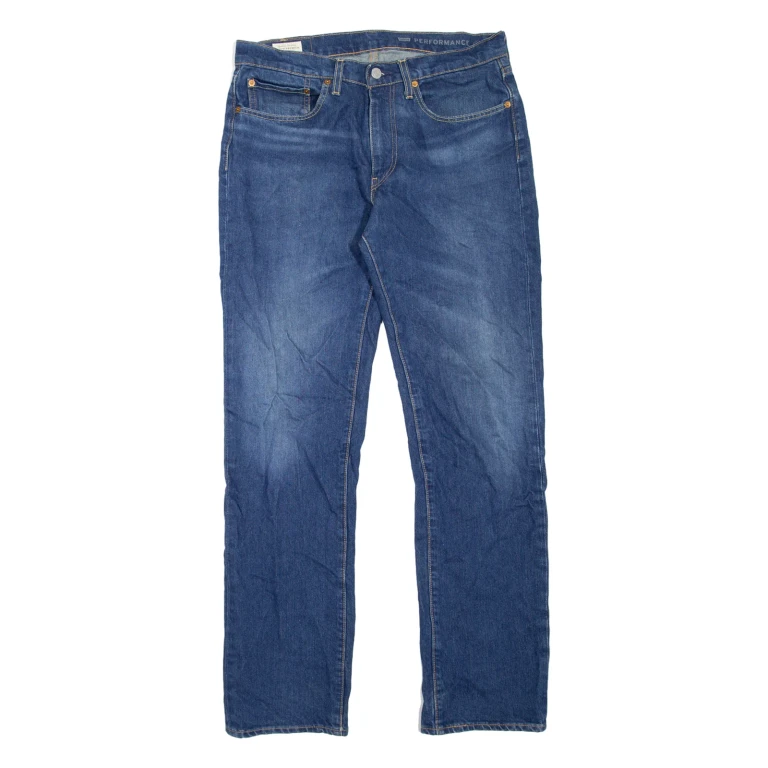 LEVI'S 514 Jeans BIG E Mens Blue Slim Straight Stone Wash W31 L32