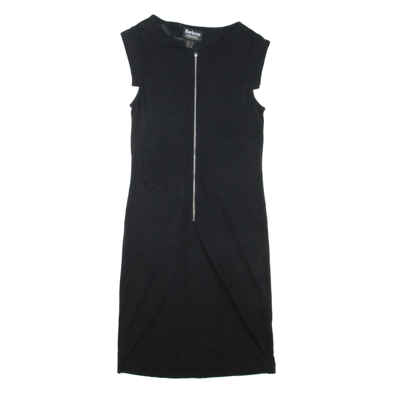 BARBOUR Womens Pencil Dress Black Sleeveless Knee Length UK 10
