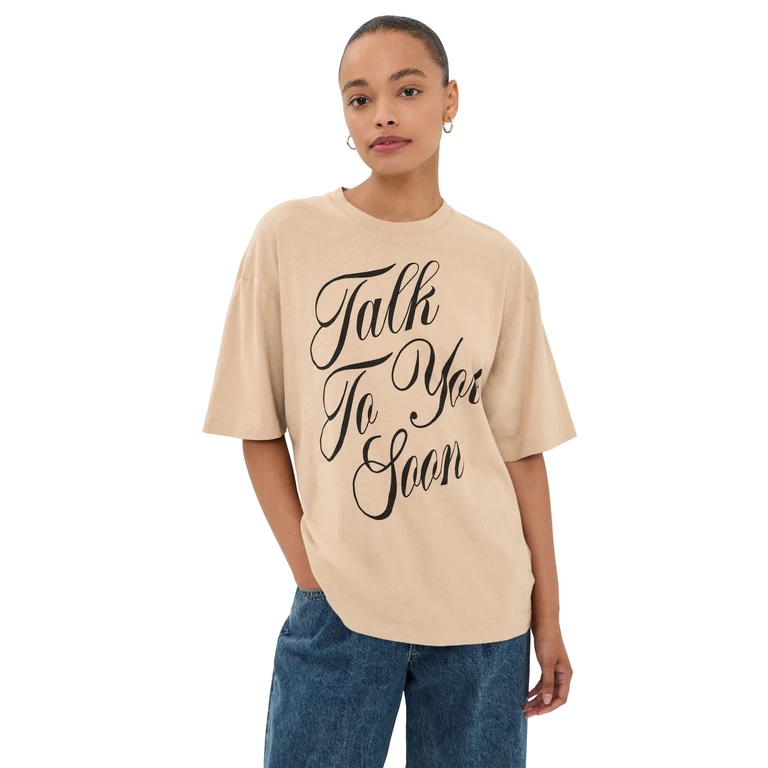 Acne Studios Talk To You Soon Tee Beige L