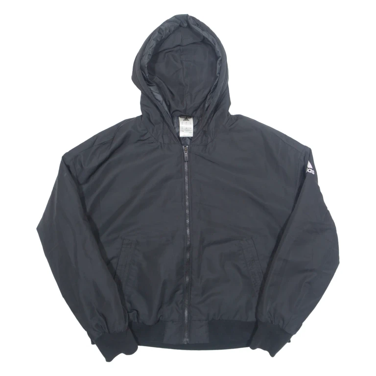 ADIDAS Womens Jacket Black Hooded UK 18