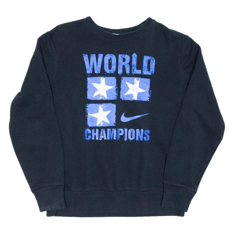 NIKE Mens Sweatshirt Blue L