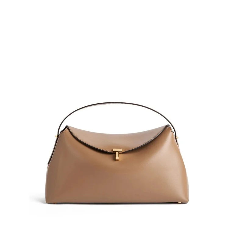 TOTEME "T-Lock Leather" Top Handle Bag