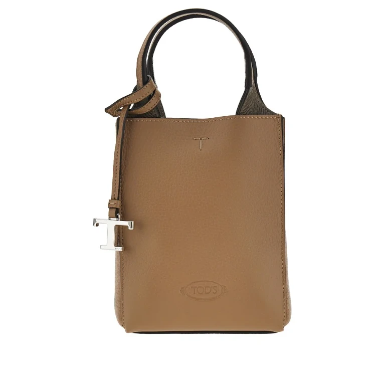 TODS Grained leather micro tote bag Woman One Size