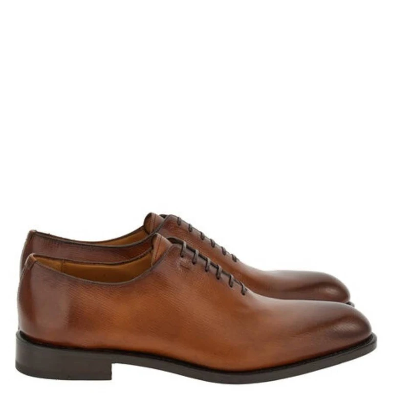 Ferragamo Angiolo Plain Toe Leather Oxfords, Size 9 EE