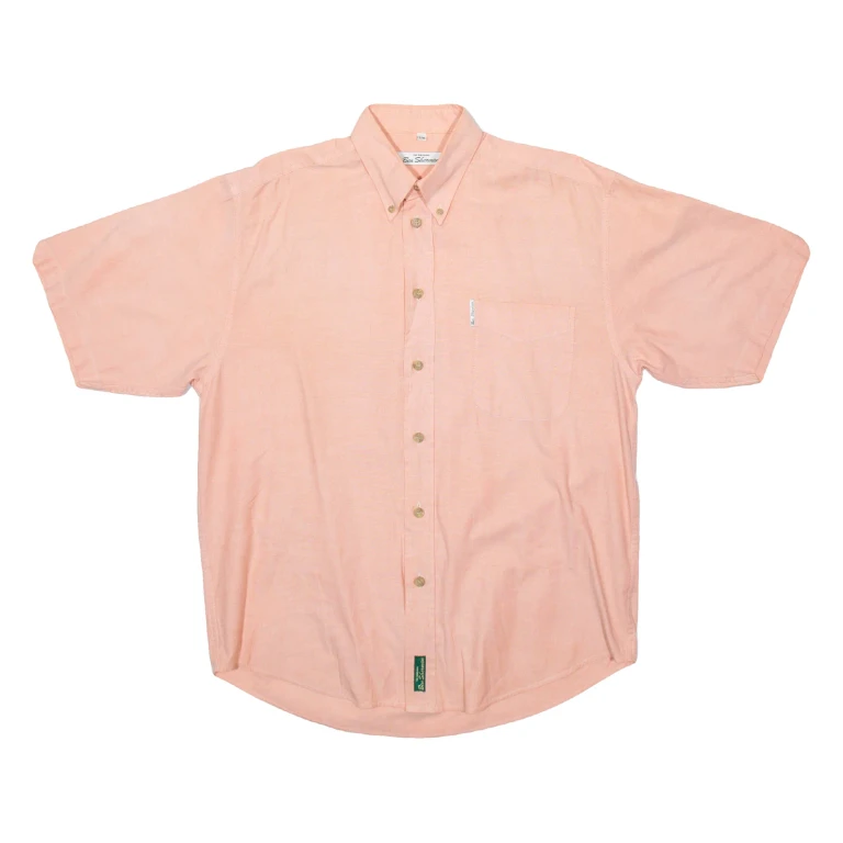 BEN SHERMAN Mens Plain Shirt Pink M