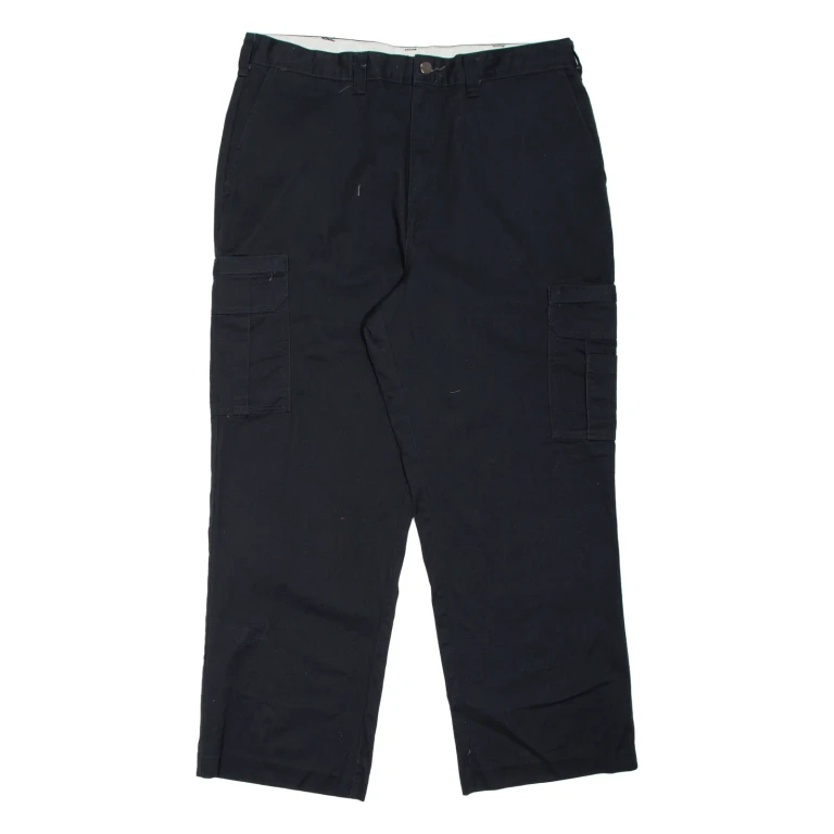 DICKIES Cargo Mens Trousers Black Regular Straight W38 L30