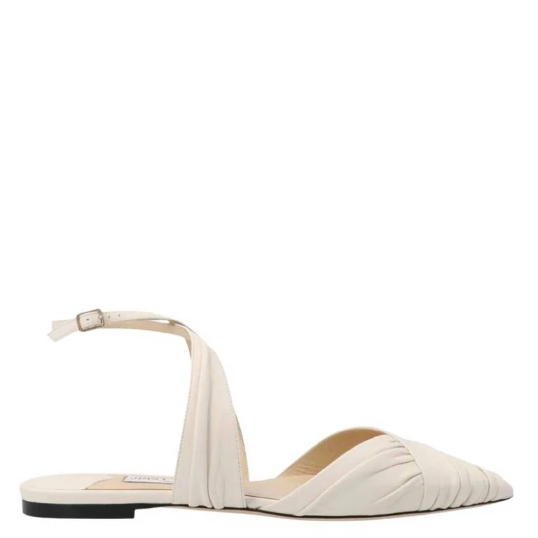 Basil Crossover Leather Slingback Flats, Brand Size 35 ( US Size 5 )