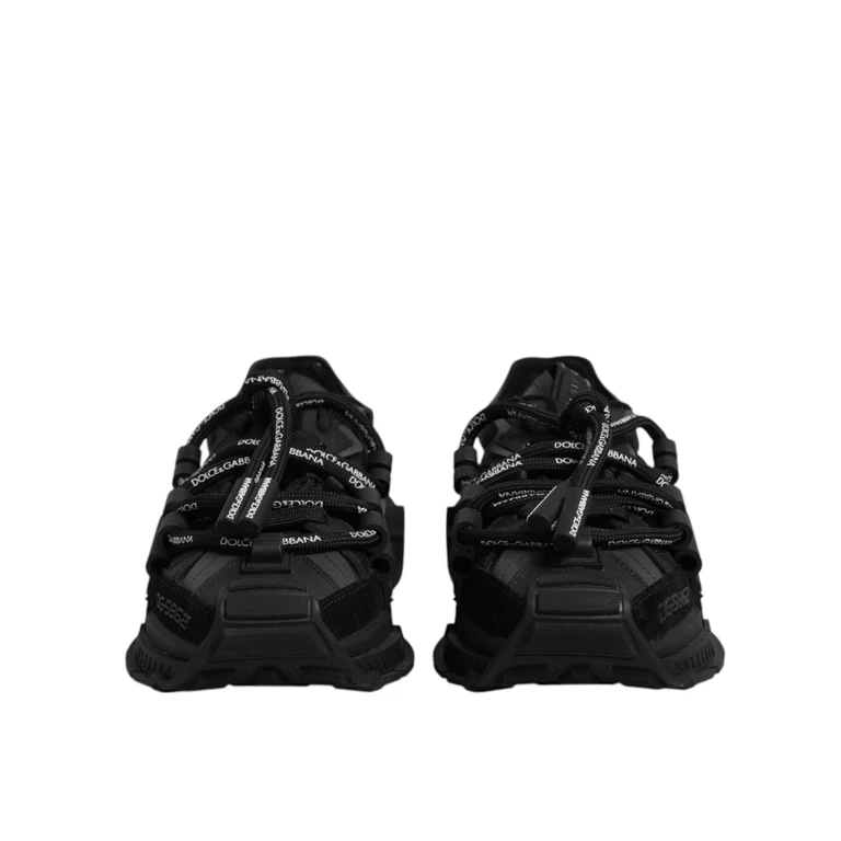 Black Low Top Space Lace Up Sneakers Shoes - Men