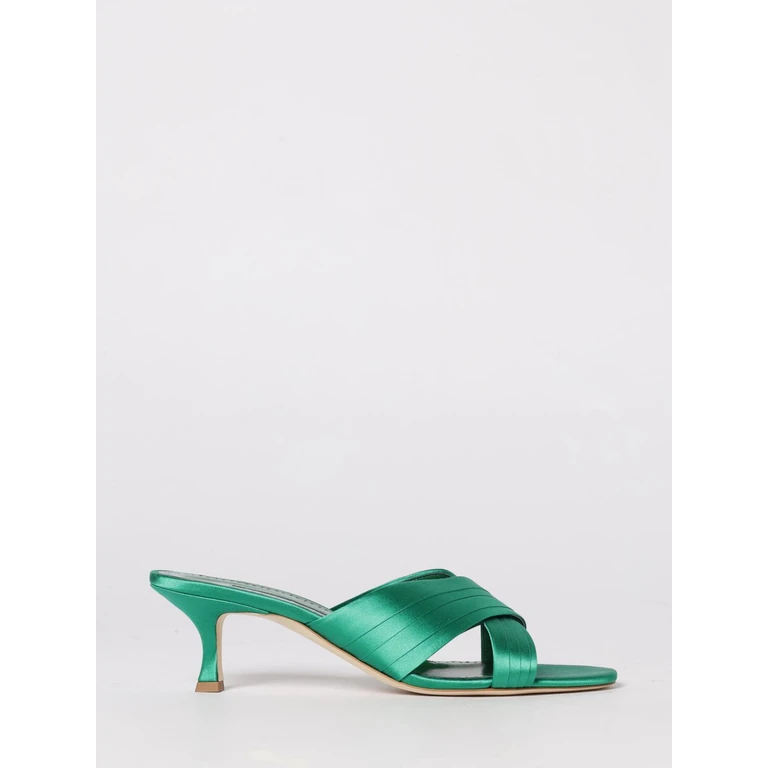 Heeled Sandal Woman color Green (126313500013206)