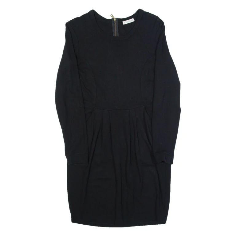 WHISTLES Womens Pencil Dress Black Long Sleeve Knee Length UK 10