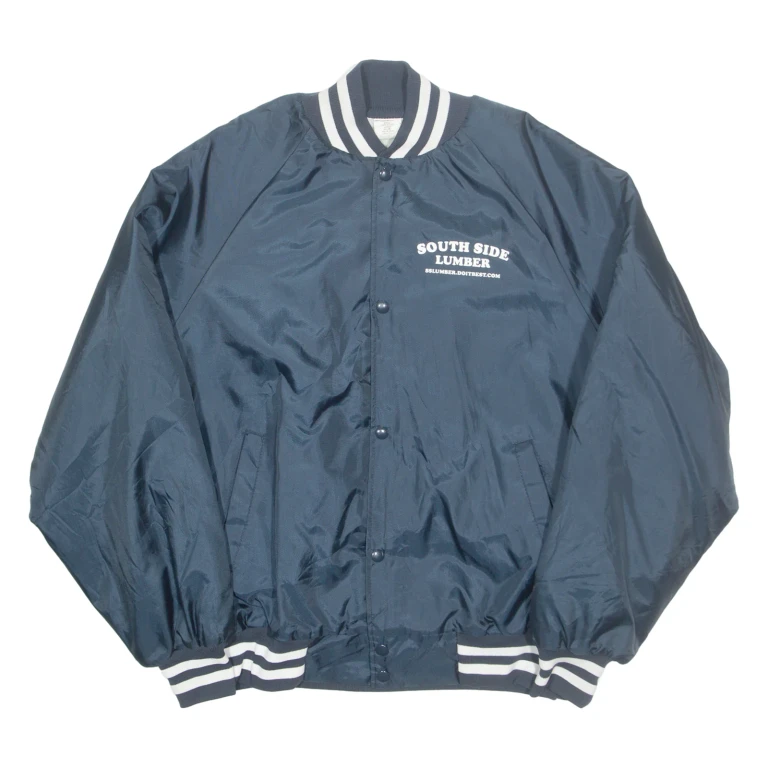 Southside Lumber Mens Workwear Jacket Blue Nylon USA L