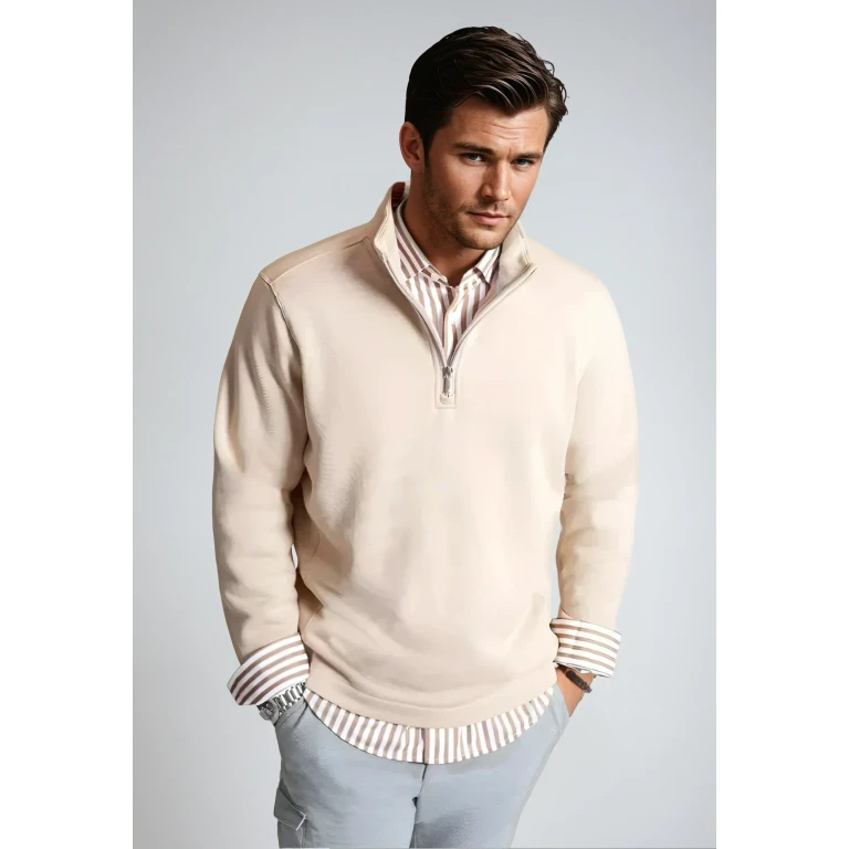 Voey Quarter Zip Sweatshirt - Camel