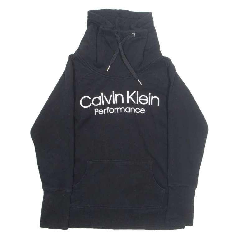 CALVIN KLEIN PERFORMANCE Womens Sweatshirt Black High Neck S