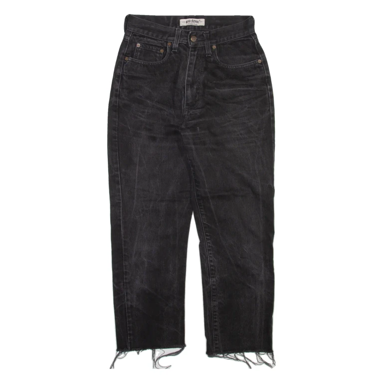 BIG STAR Womens Jeans Grey Relaxed Straight Stone Wash W26 L24