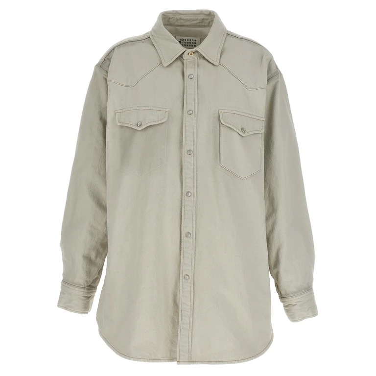 White Cotton Denim Jacket Clothing - Women