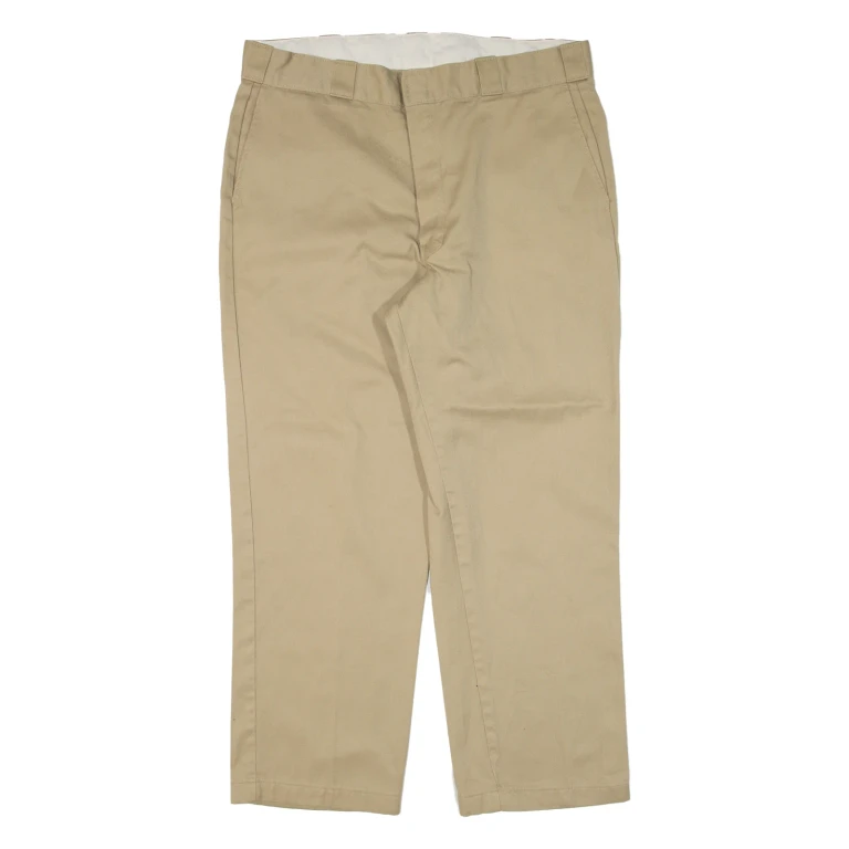 DICKIES Workwear Mens Trousers Beige Regular Straight W36 L27