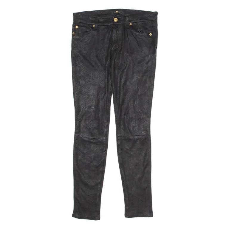 7 FOR ALL MANKIND Womens Trousers Black Slim Skinny W28 L27