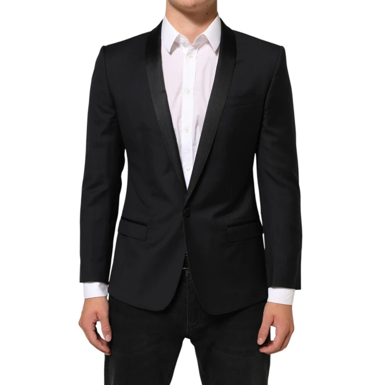Black Gold 1 Button Suit Jacket Men Blazer Pl+se+wv - Men