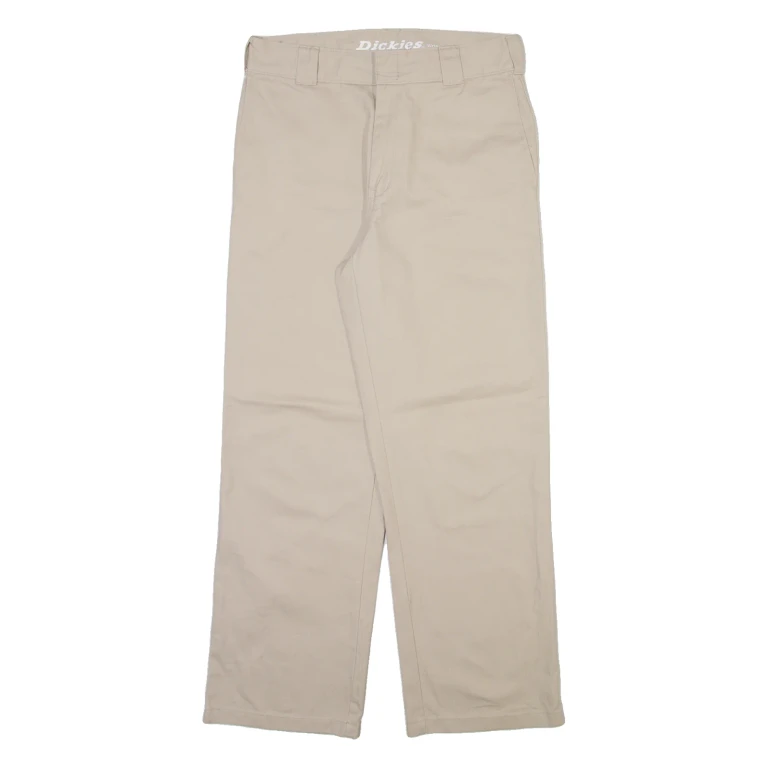 DICKIES Womens Trousers Cream Regular Straight W30 L29
