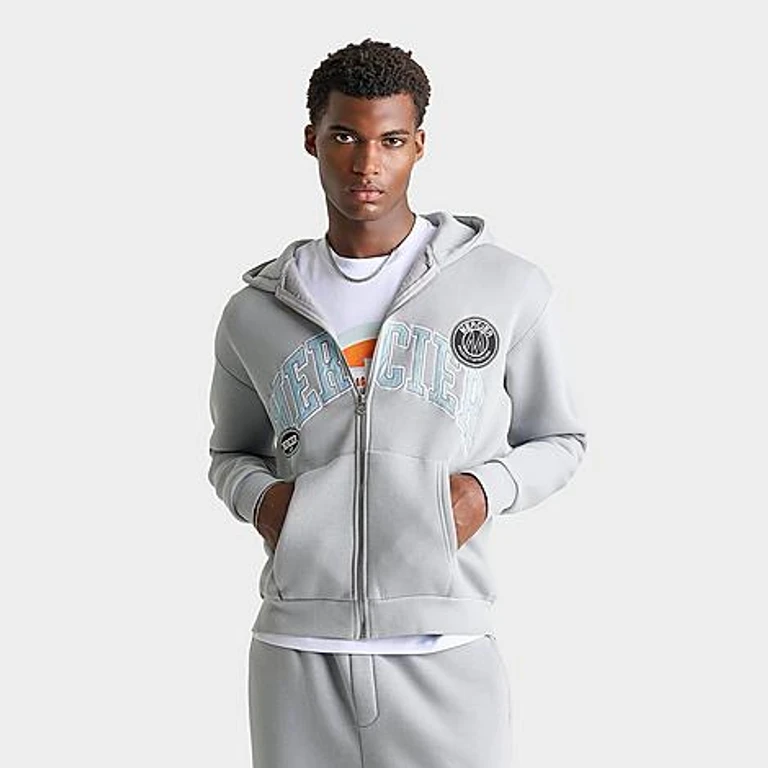 Men's Mercier Institute Fleece Full-Zip Hoodie in Grey Size: Small