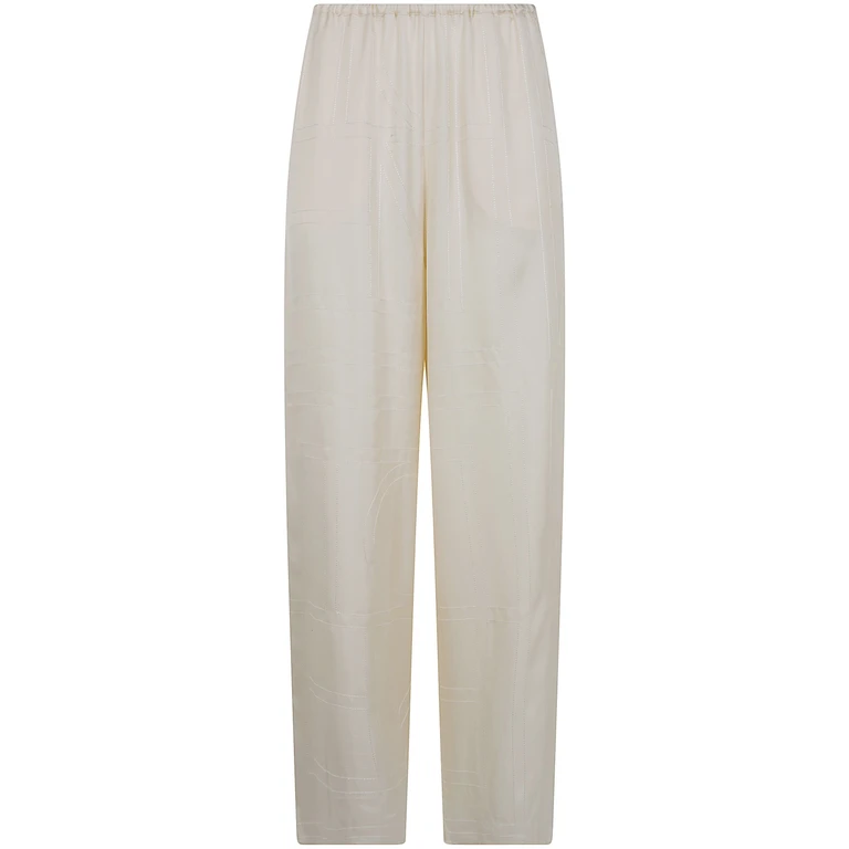 TOTEME "Monogram Silk" Pijama Bottoms Trousers