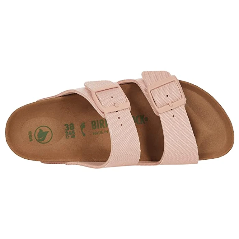 Arizona Leather Dual-Buckle Slide Sandals