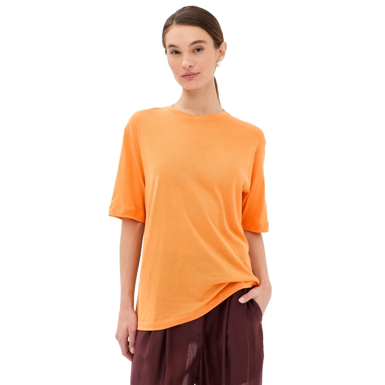 Tibi Sheer Crepe Knit Tee White M
