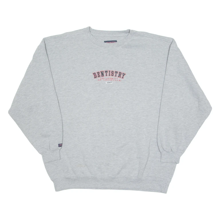 JANSPORT Mens Sweatshirt Grey Crew Neck XL
